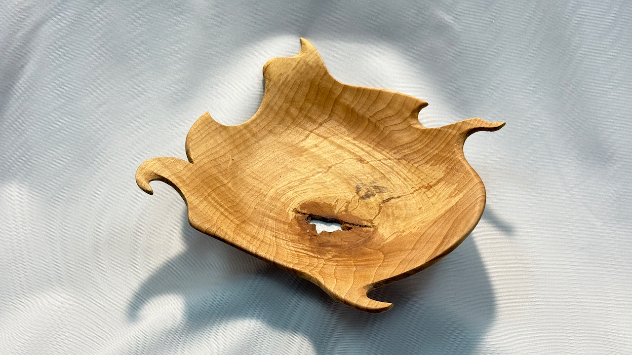 October - physical woodturned sculpture
