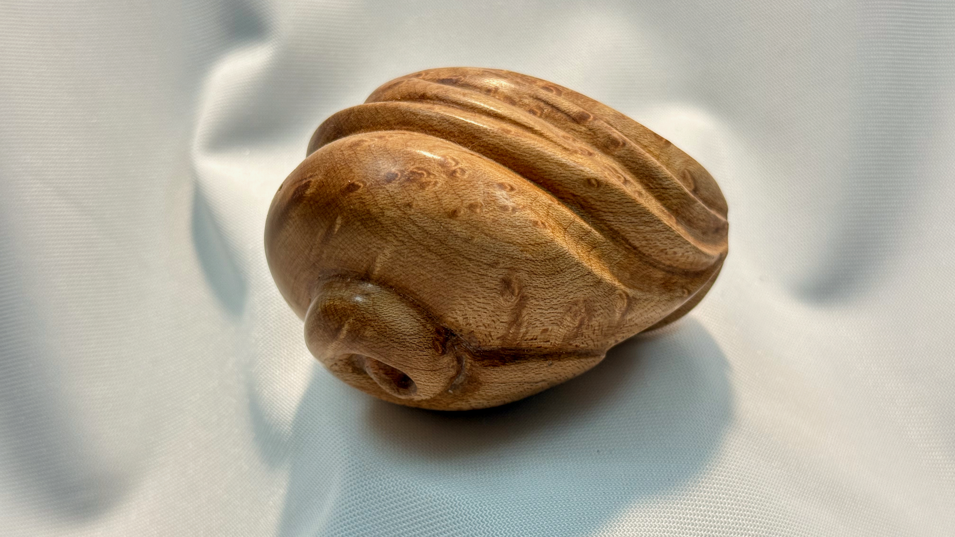 Neither Prey Nor Fledge - Birdseye Maple sculpture